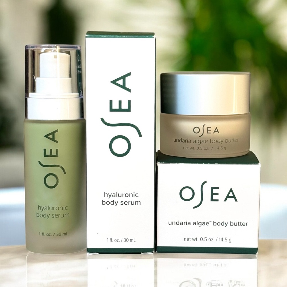 OSEA Hyaluronic Body Serum 1 fl oz 30 ml & Undaria Algae Body Butter Travel Size